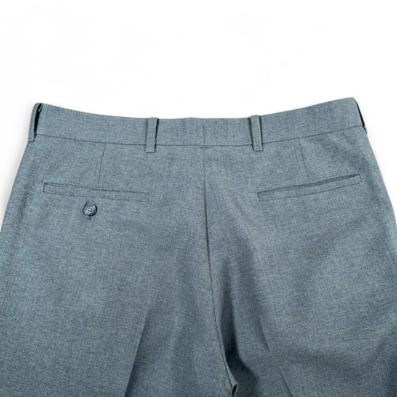 Vintage Levis Pants Mens 34x34 Gray Action Slacks Dress Polyester Talon Zip 80s - Picture 6 of 9